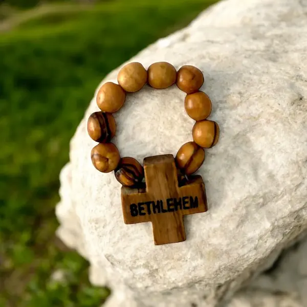 Metanier de deget din Bethlehem confectionat din lemn de maslin - Default Title