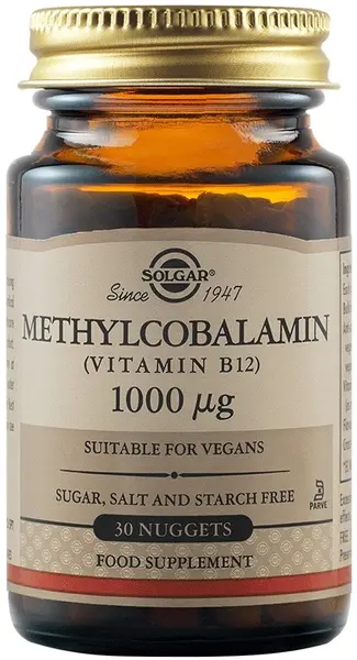 Methylcobalamin, 1000 mg, 30 tablete, Solgar