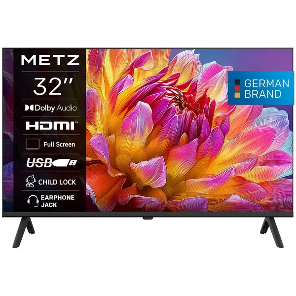 METZ Televizor Metz LED 32MTH2000Z, 80 cm, HD, Clasa E (Model 2026), Negru