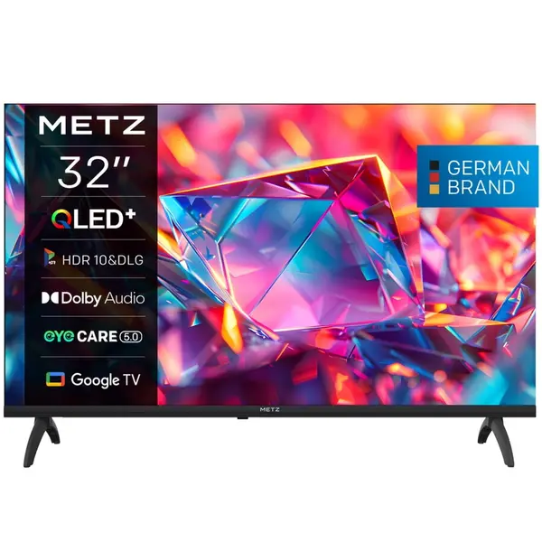 METZ Televizor QLED Matz 80 cm 32, 32MQH7030Z, HD ready, Smart Google TV, WiFi, CI, HD, Negru
