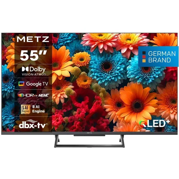 METZ Televizor QLED Metz 55MQF7500Z, Diagonala 55 Ultra HD, 4K, Smart TV, WiFi, CI+