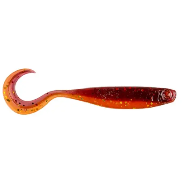 Mezashi Cross Curly Tail Minnow 9cm Red Gold 6buc