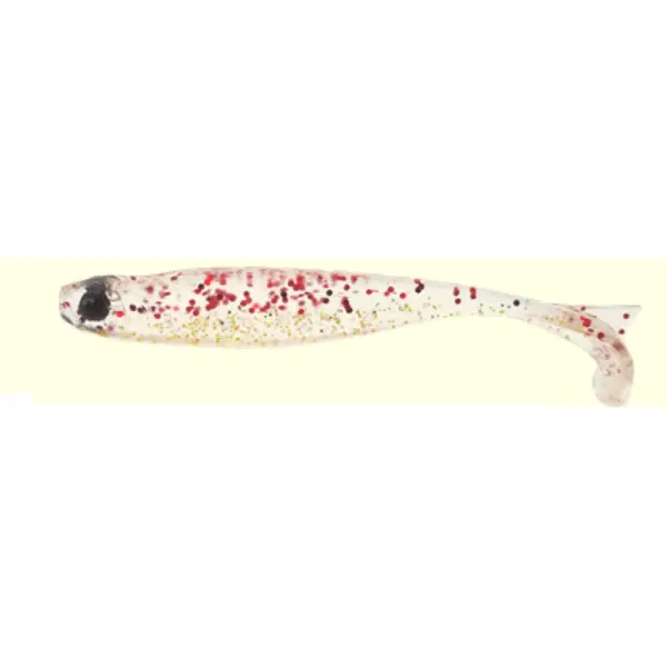 Mezashi Keel Tail Minnow 7.6cm Red Gold Glitter