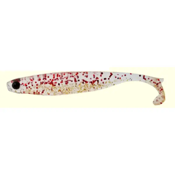 Mezashi Z-Tail Minnow 7.6cm Red Gold Glitter