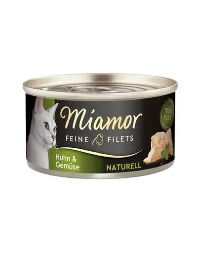MIAMOR Feine Filets Naturell Chicken&Vegetables 80g pui si legume in sos propriu, hrana pisica