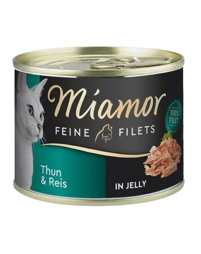 MIAMOR Feline Filets Conserva hrana pisici, cu ton si orez in aspic 185 g