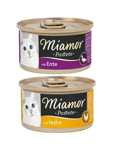 MIAMOR Pastete Pate de pui + rata conserve pisici 24x85g