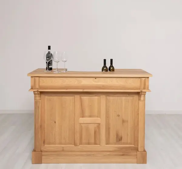 Mic mobilier cafenea 140 stejar, cu blat stejar cu finisaj Lacuit
