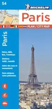 Michelin Paris Street Map + Index Map 54, Paperback/Michelin