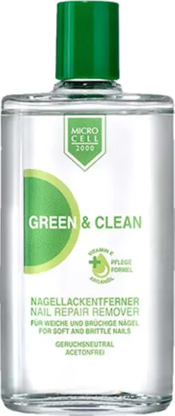Micro Cell Remover de ojă Green, fără acetonă și parfum, 100 ml