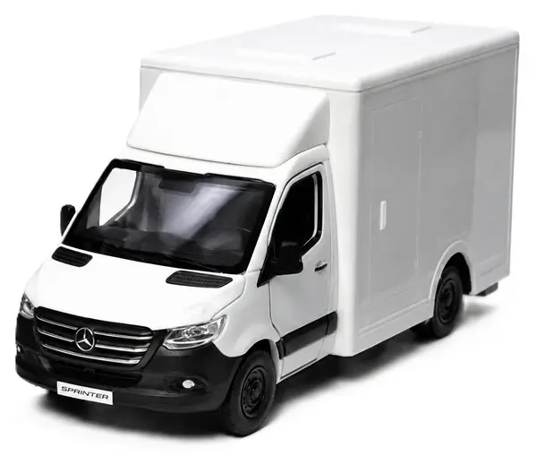Microbuz metalic Kinsmart - Mercedes-Benz Sprinter, 1:48, alb