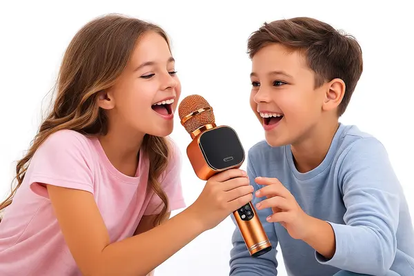 Microfon Fara Fir Q009 Rosu Karaoke HIFI Speaker Bluetooth - Functii Inregistrare SD USB
