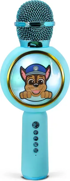 Microfon karaoke OTL Technologies PAW PATROL CHASE, difuzor integrat 5 W, Bluetooth 5.3, MP3 (Albastru)