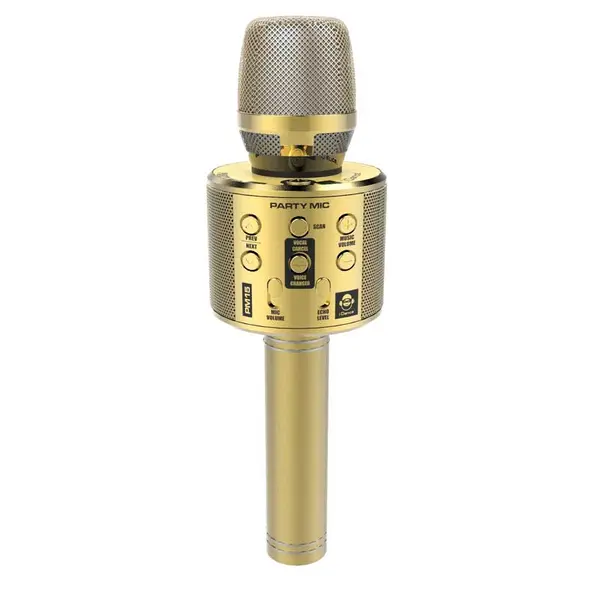 Microfon karaoke pentru copii iDance - Auriu