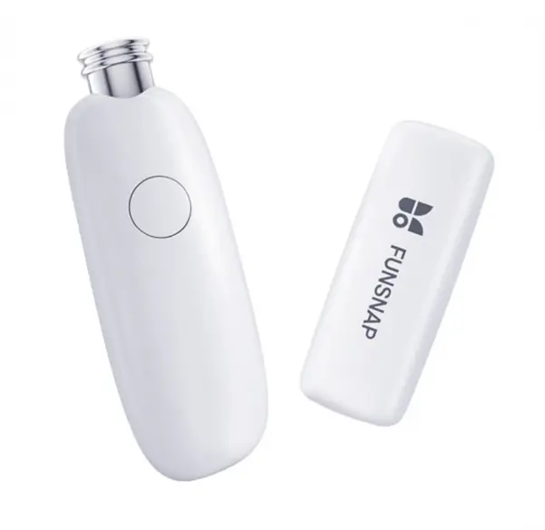 Microfon lavaliera wireless Funsnap Mic Tok Lighting, Alb, Captare sunet 360 , Reducere zgomot, Compatibilitate: iPhone, iPad, Android, DSLR, PC, Utilizare: Vlogging, Scoala Online, Live streaming, I
