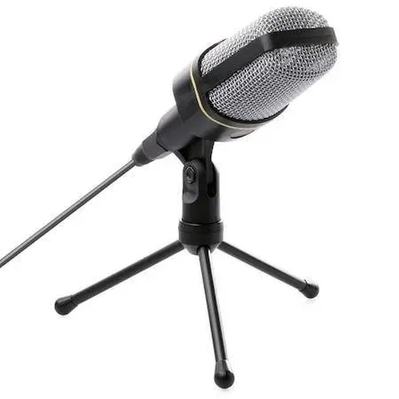 Microfon profesional Andowl QY-920, vlogging si podcast, Negru