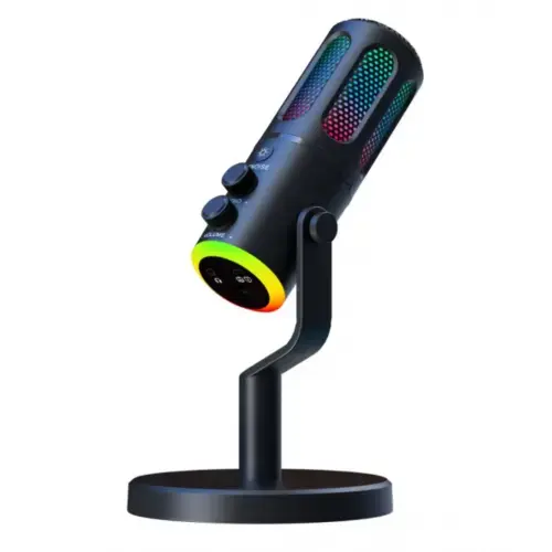 Microfon Serioux SRXM-MIC-SU8, iluminare RGB, USB-C (Negru)
