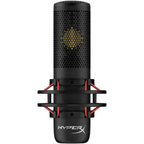 Microfon XLR HyperX ProCast, condensator cardioid cu diafragma mare, anti-vibration shock mount, filtru HyperX Shield inclus, Negru