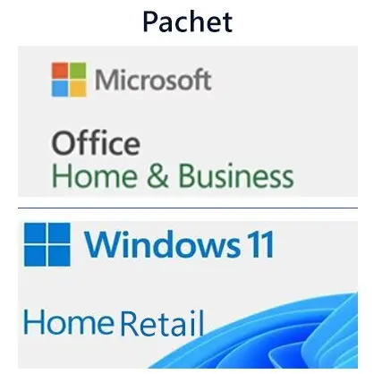 Microsoft Licenta Windows 11 Home Retail USB + Microsoft Office Home and Business 2024 BOX
