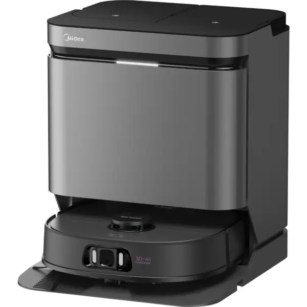 Midea Aspirator robot Midea V15, rezervor 3l, uscat si umed, senzor LiDAR, autonomie 200-240 minute, 16200 Pa, Negru