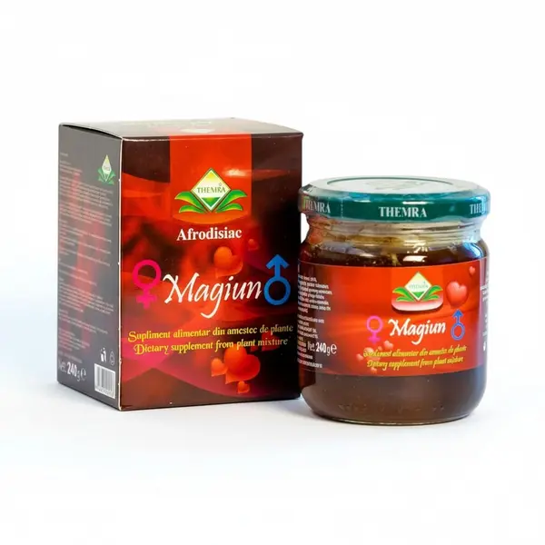 Miere afrodisiaca Themra - Magiun, pentru imbunatatirea potentei si cresterea libidoului, unisex, 240 g