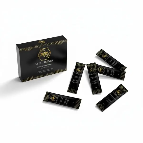 Miere afrodisiaca Vital Honey pentru imbunatatirea potentei si cresterea libidoului, unisex, 6 plicuri x 12 g