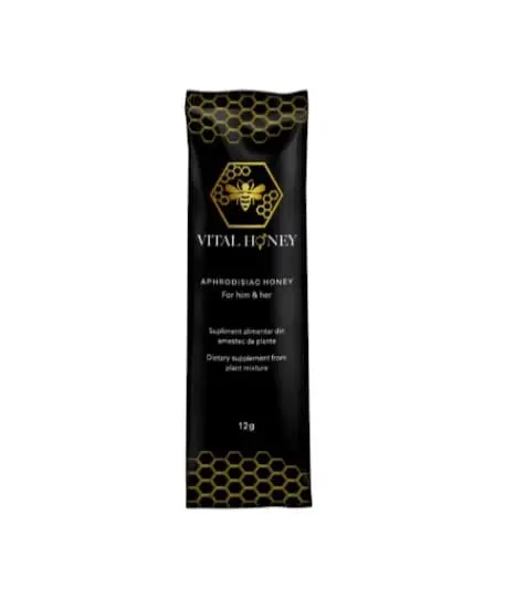 Miere afrodisiaca Vital Honey pentru imbunatatirea potentei si cresterea libidoului, unisex, 1 plic x 12 g