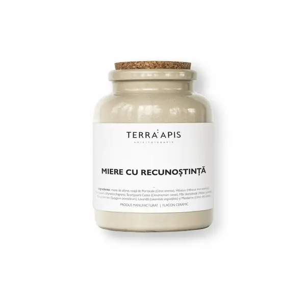 MIERE CU RECUNOSTINTA, naturala, 400g, Terra Apis