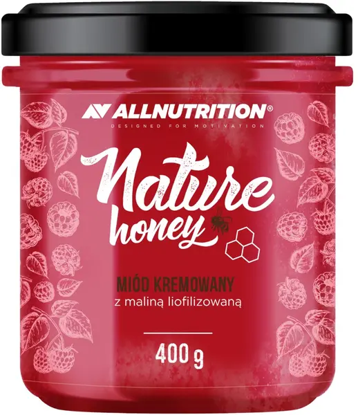 Miere naturală cu zmeură, 400 g, AllNutrition