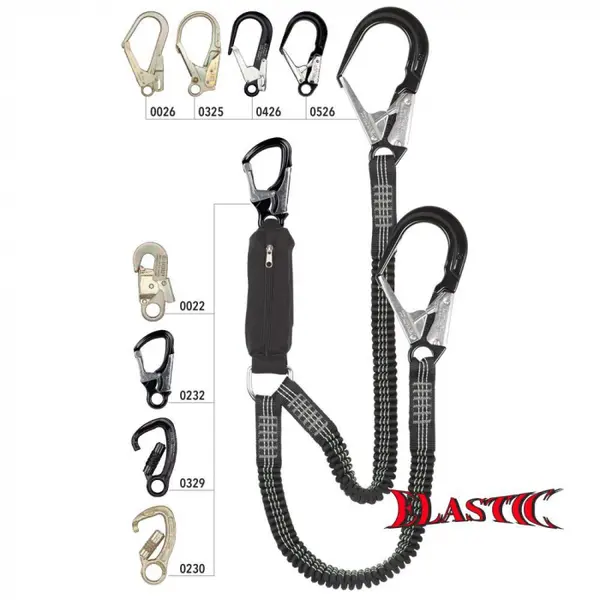 Mijloc de legatura cu doua capete, absorbitor energie, Vertiqual MAGNUM TWIN, L 1.5 metri, d 12 mm
