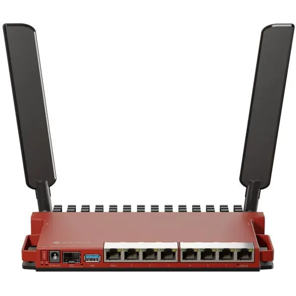 MikroTik Router Wireless MikroTik AX600, 2.4 GHz, 8x1000Mbps, 1x2500Mbps SFP, PoE, Rosu