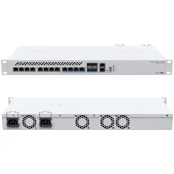 MikroTik Switch Mikrotik Cloud Router 8 10G Ethernet, 4 10G combo RJ45/SFP+, Alb