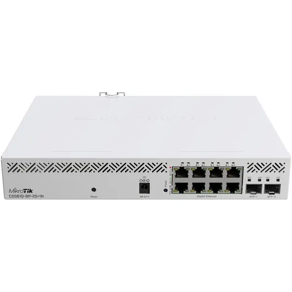 MikroTik Switch Mikrotik, Cloud Smart CSS610-8P-2S+IN, 8x Porturi Gigabit RJ45 POE AT/AF, 2x Porturi SFP+, SwOS