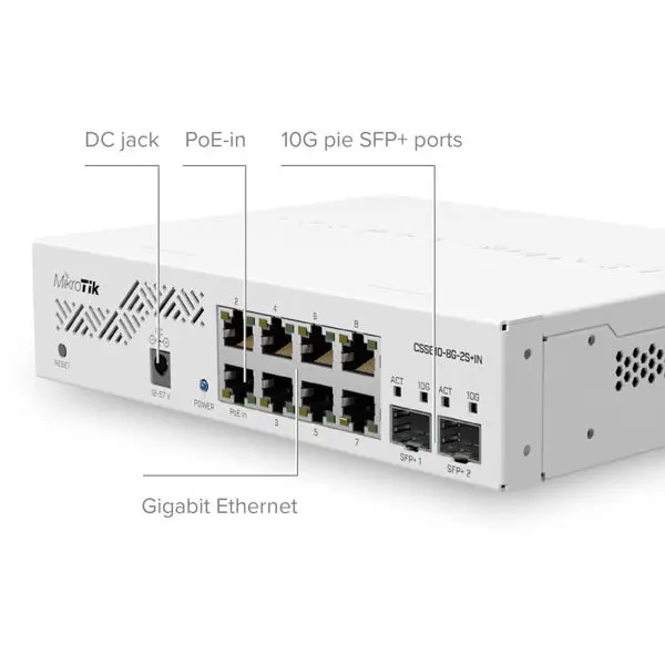 MikroTik Switch MikroTik CSS610-8G-2S+IN, Gigabit, 8 Porturi