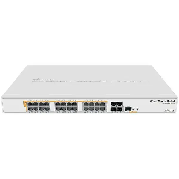 MikroTik Switch Router Cloud Mikrotik CRS328-24P-4S+RM, 24 porturi Gigabit, PoE+ Out 450W, 4 porturi SFP+ 10Gbps