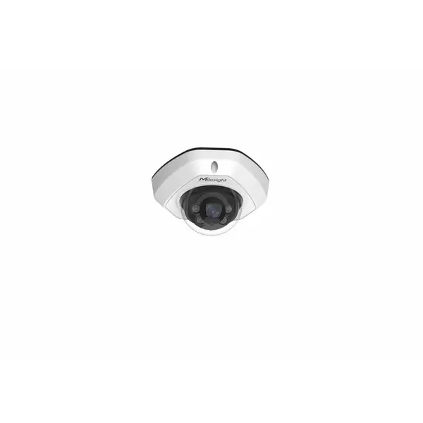 MILESIGHT TECHNOLOGY Camera de supraveghere pentru exterior Milesight, IP mini Dome, Distanta IR 30 m, Tip lentila fixa 2.8 mm, Rezolutie 8 Mpx, Microfon, PoE, Carcasa metal, Slot card SD, MS-C8173-PD