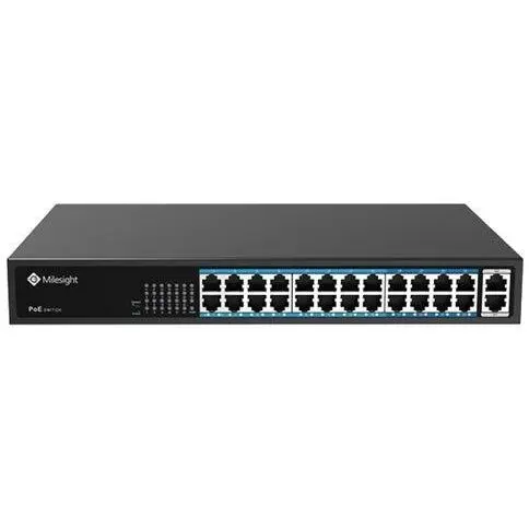 MILESIGHT TECHNOLOGY Switch 24 porturi Milesight Technology MS-S0224-GL, 400W, fara management, Negru