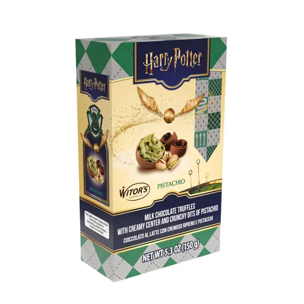 Milk chocolate truffles with creamy center and crunchy bits of pistachio 150 gr