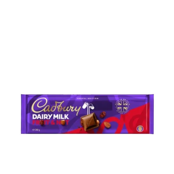 Milk chocolate with dried grapes and almonds 280 gr