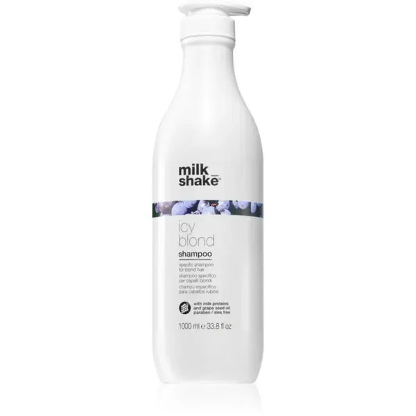 milk_shake® Icy Blond Shampoo șampon pentru neutralizarea tonurilor de galben pentru par blond 1000 ml
