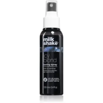milk_shake® Icy Blond Toning Spray spray neutralizeaza tonurile de galben
