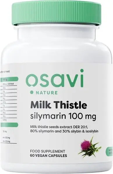 Milk Thistle Silymarin, 100 mg, 60 capsule, Osavi