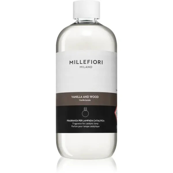 Millefiori Vanilla and Wood rezervă lichidă pentru lampa catalitică 500 ml