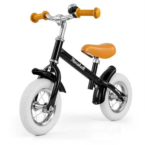 Milly Mally Bicicleta de echilibru pentru copii Milly Mally Marshall Air, Cadru din otel, 10, 2-4 ani, Negru-Maro