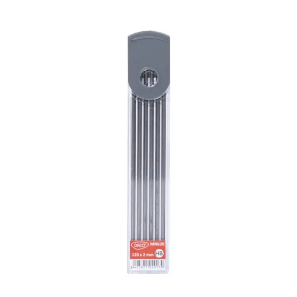 Mina creion mecanic 2.0mm, 12buc/cutie, Daco HB
