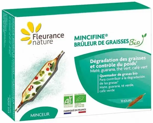 Mincifine Formulă pe bază de plante pentru arderea grăsimilor, 10 fiole, Fleurance Nature
