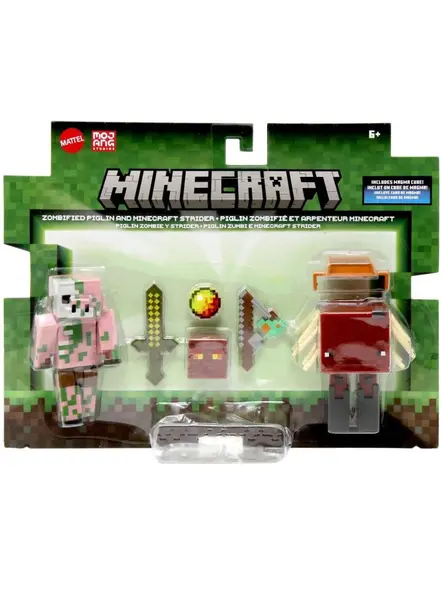 Minecraft Core 2 Pack Zombified Piglin & Minecraft Strider