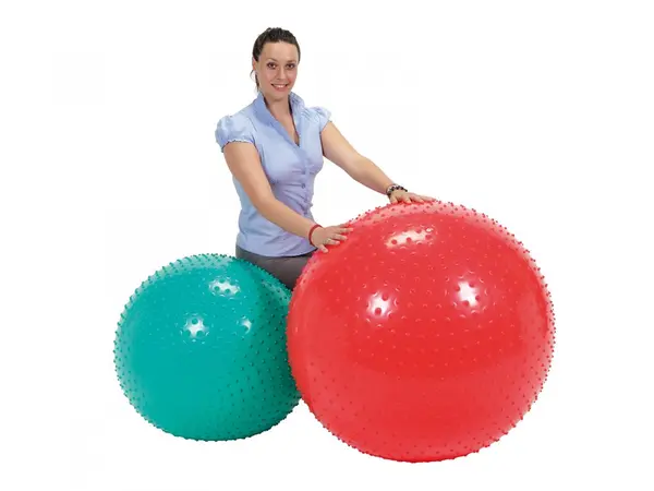 Minge fizioterapeutica Therasensory Verde cu noduli de masaj diametr 65 cm