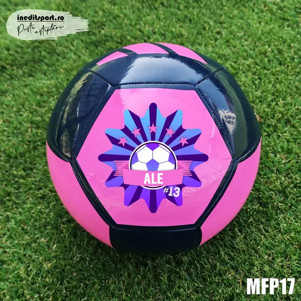 Minge fotbal personalizabila ADIDAS - MFN17 Bleumarin cu fucsia, 5