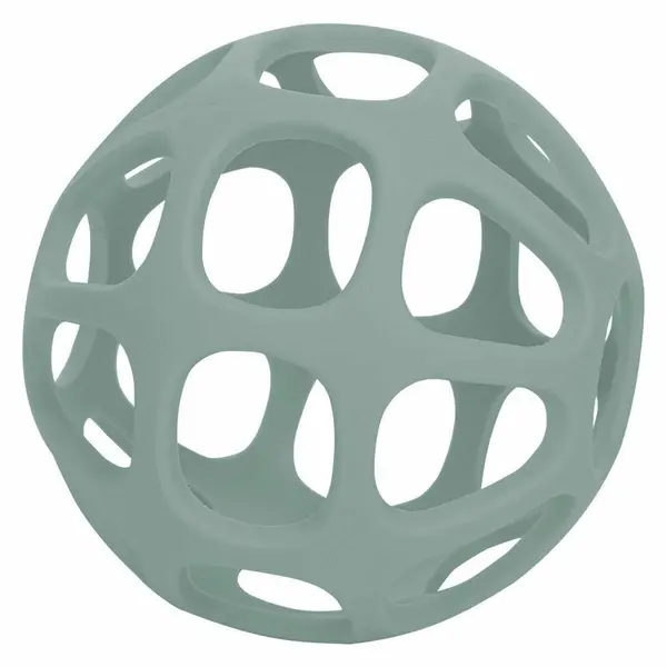 Minge, Free2Play, Pentru dentitie, Moale, Din silicon alimentar, Fara BPA, Dezvolta abilitatile motorii si coordonarea ochi-mana, Usor de curatat, Diametru 11 cm, 0 luni+, Green